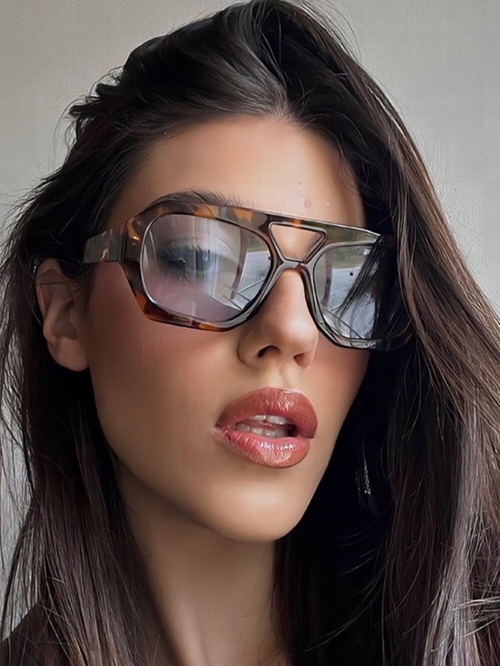 Geometric Retro Square Sunglasses